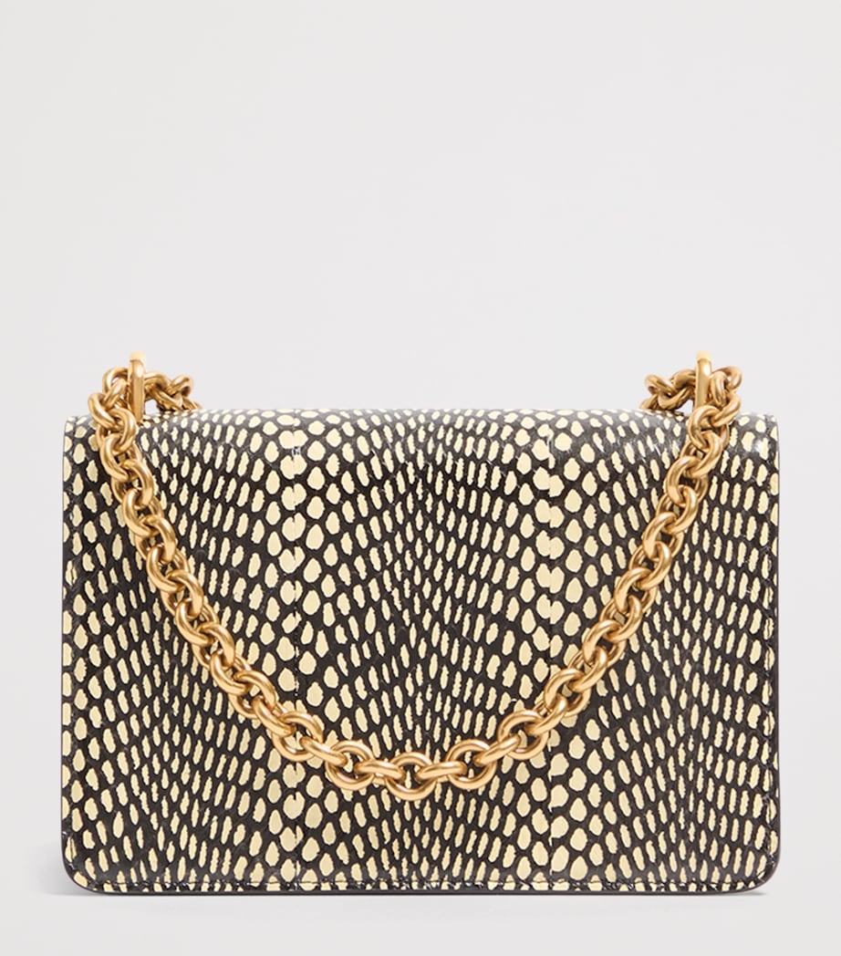 Valentino Garavani Small Snakeskin Vain Shoulder Bag