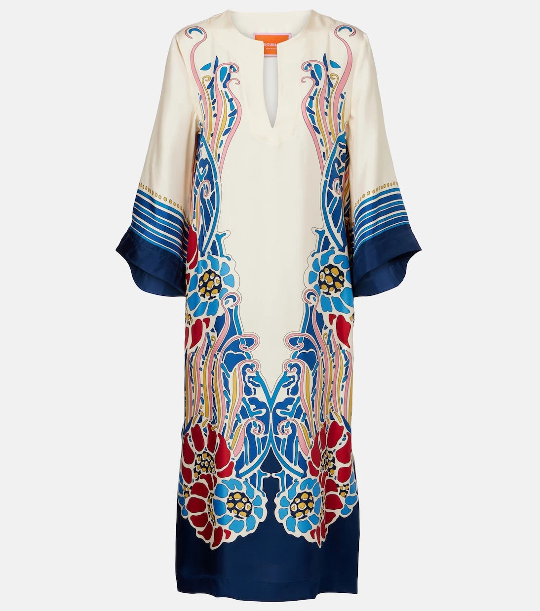 La DoubleJ - Printed silk satin kaftan