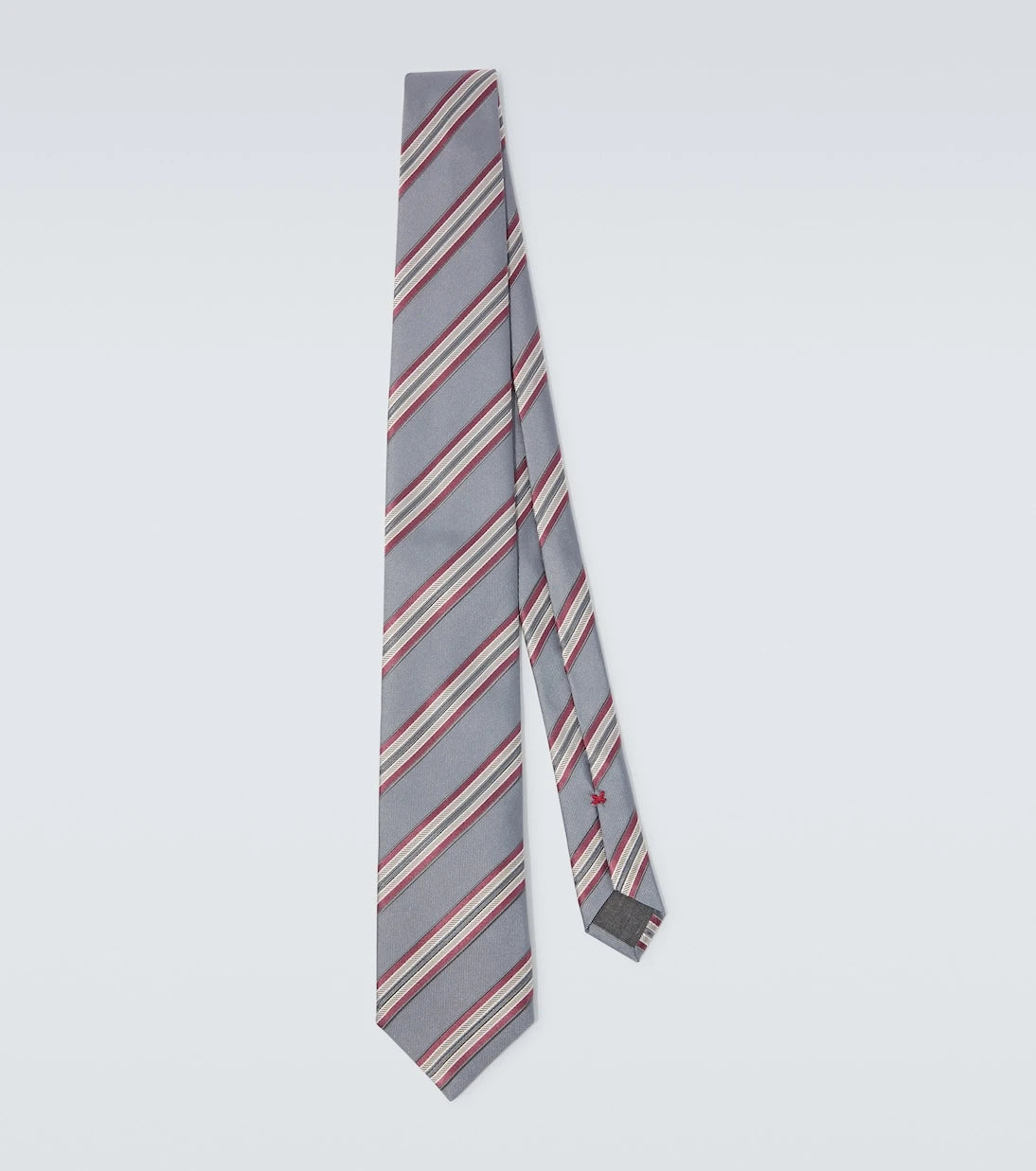 Brunello Cucinelli - Striped silk twill tie