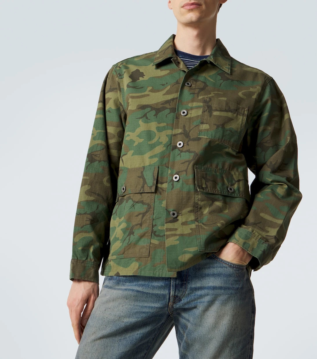 RRL - Camouflage cotton overshirt