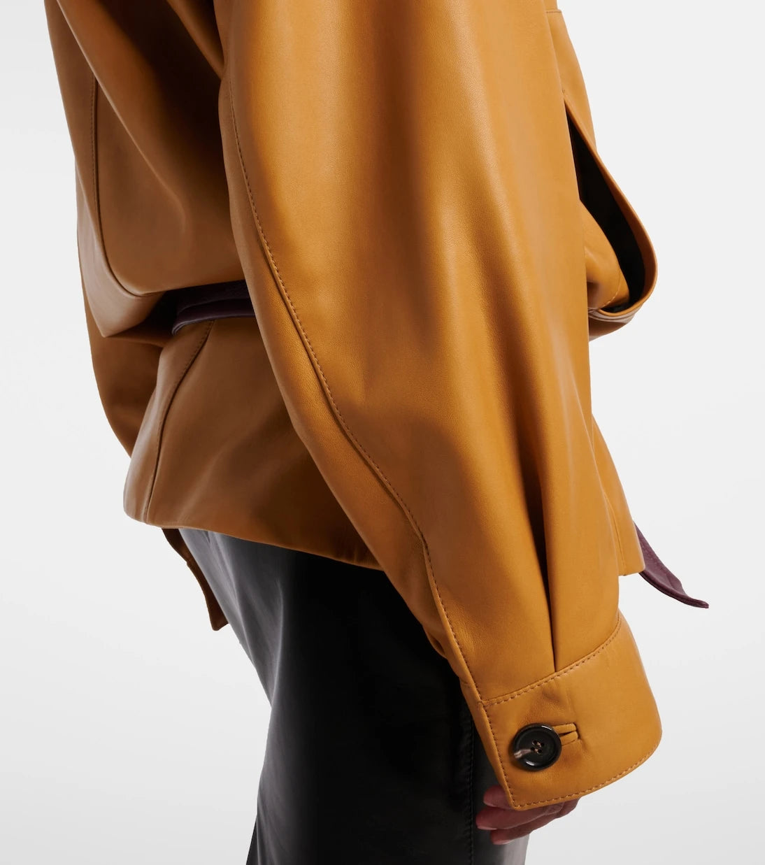 Saint Laurent - Belted leather jacket