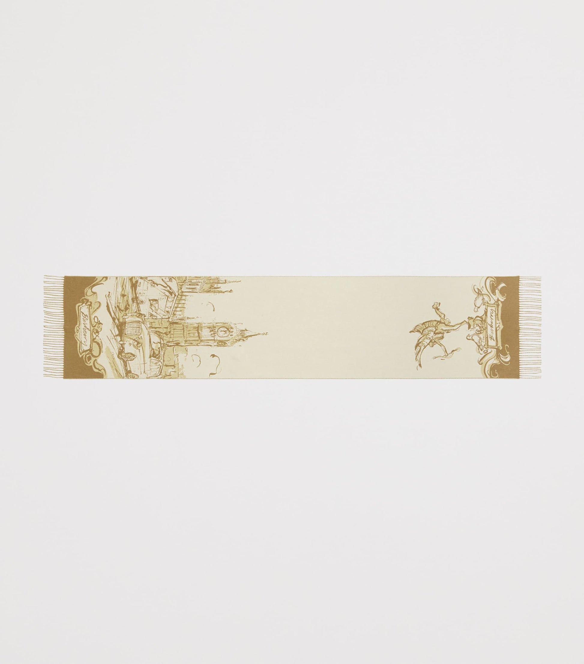 White Cashmere Westminster Scarf