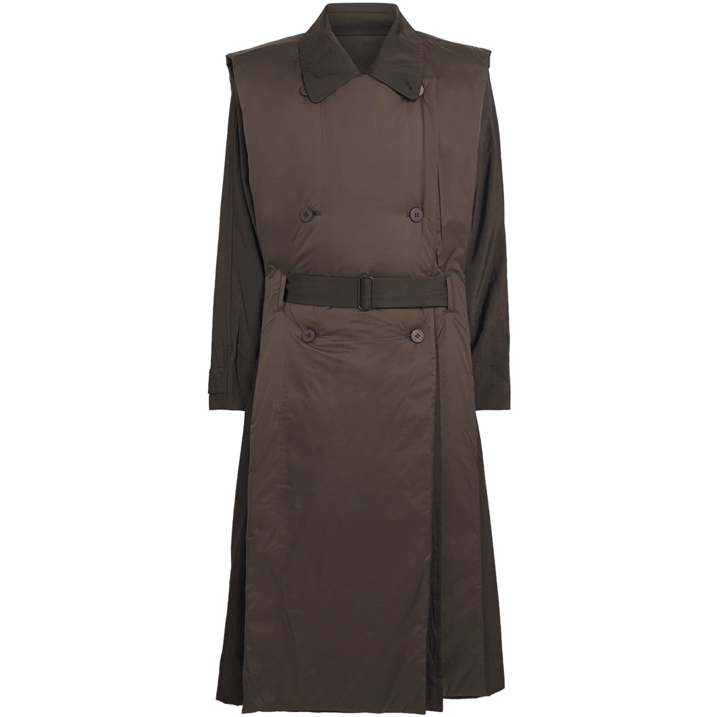 IM MEN Beige Detachable Liner Switch Trench Coat