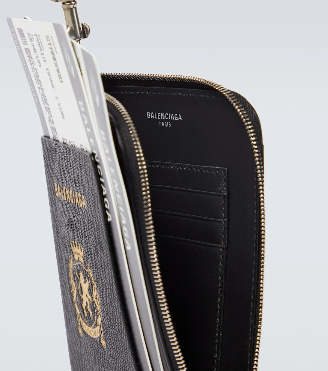 Balenciaga - Leather-trimmed phone and passport holder