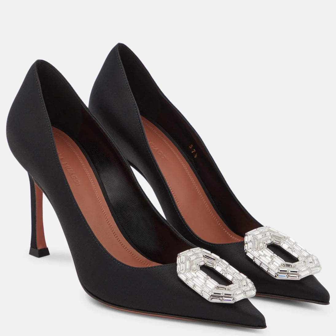 Amina Muaddi - Camelia satin pumps