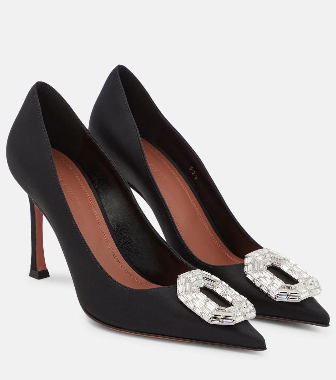 Amina Muaddi - Camelia satin pumps