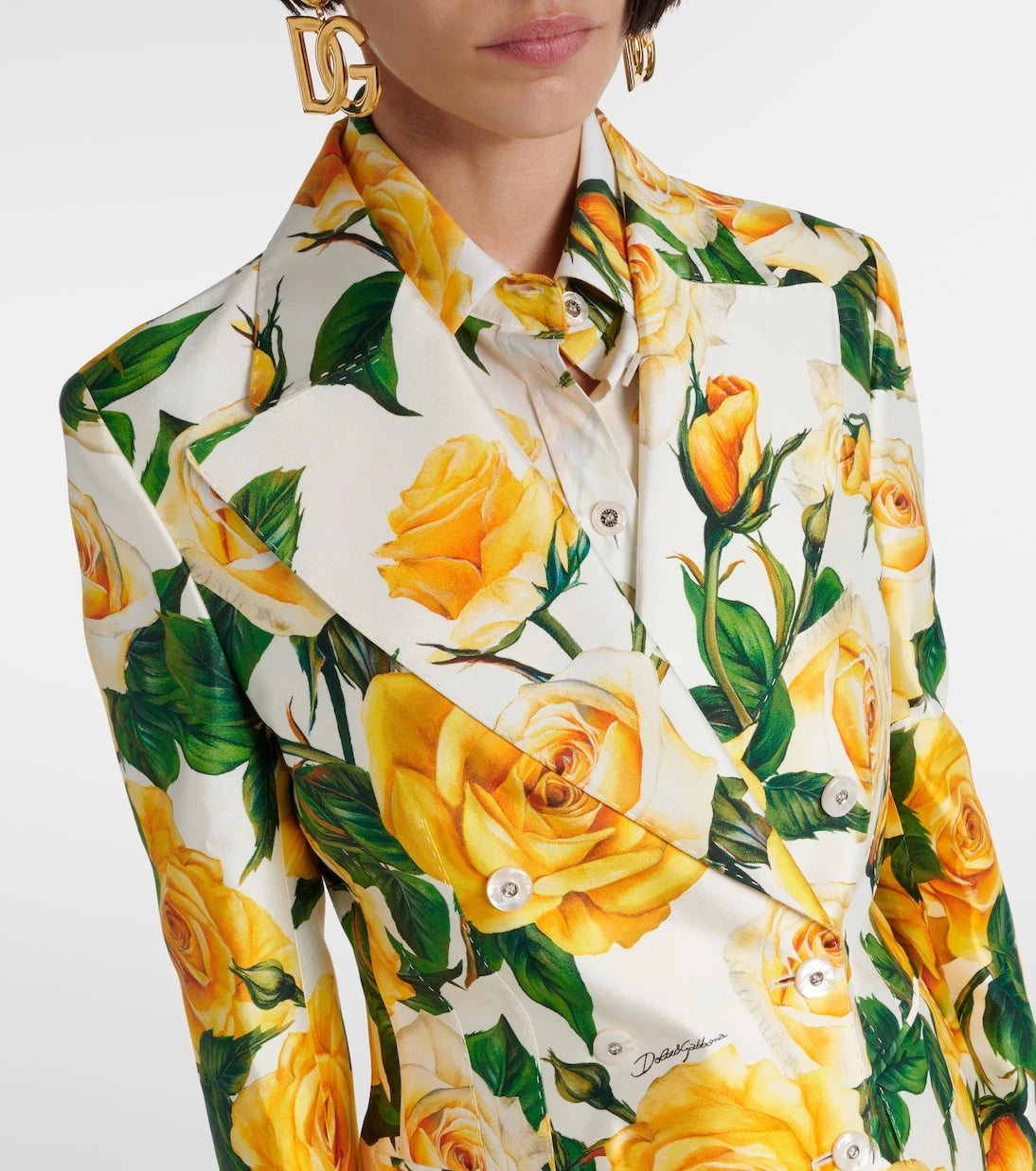 Dolce&Gabbana - Turlington floral silk-blend jacket