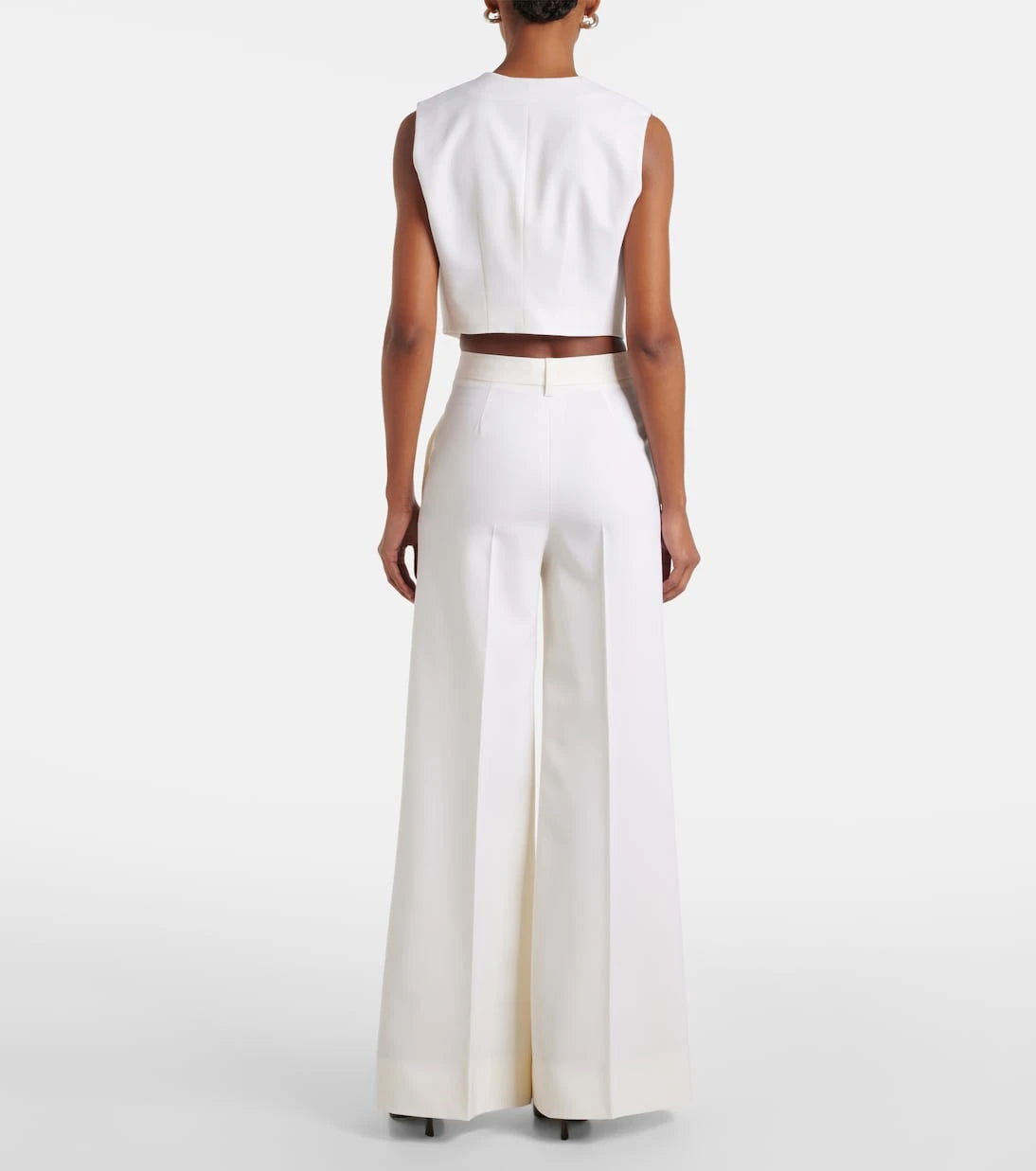 Stella McCartney - High-rise pleated wool wide-leg pants