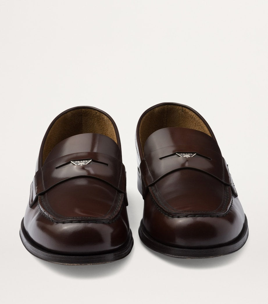 Brushed Leather Loafers