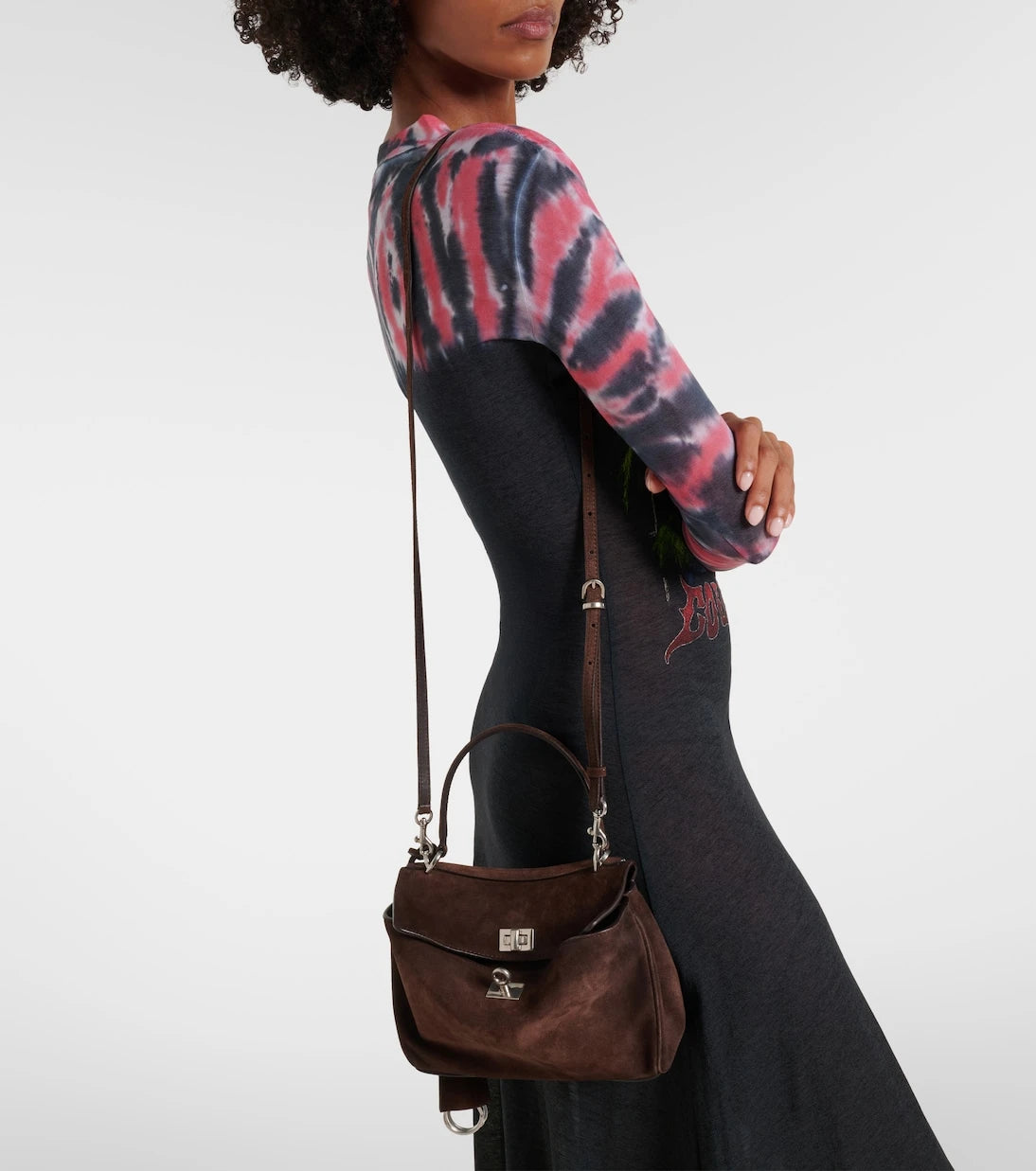Balenciaga - Rodeo Mini suede top-handle bag