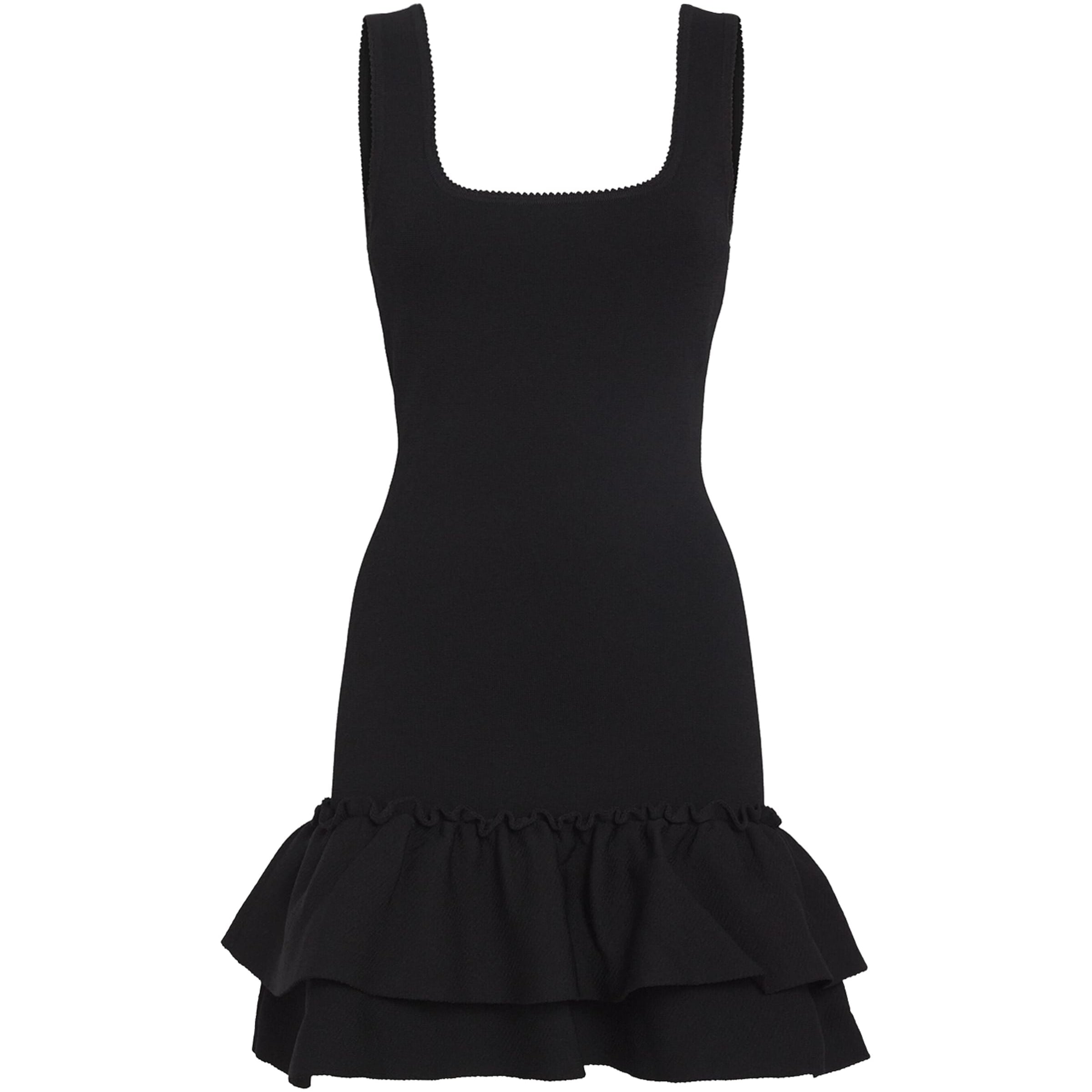 Sandro Paris Black Ruffled Mini Dress