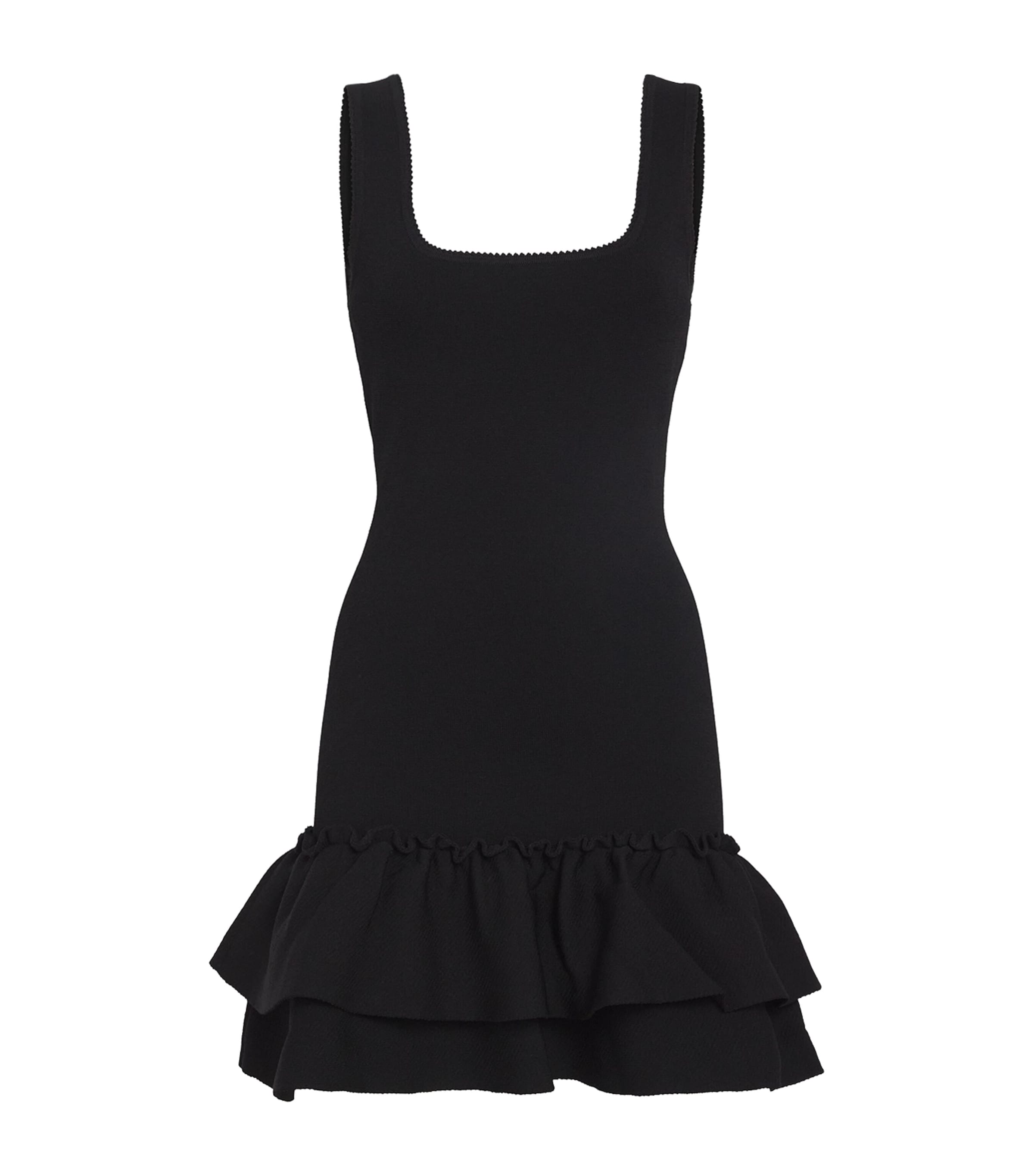 Sandro Paris Black Ruffled Mini Dress