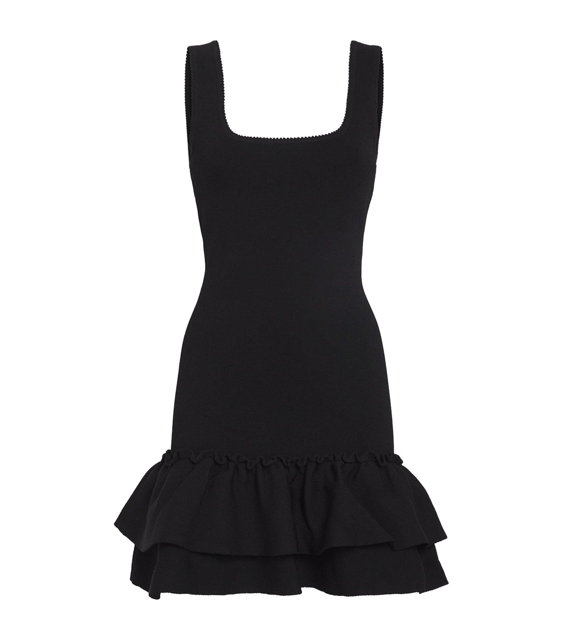 Sandro Paris Black Ruffled Mini Dress