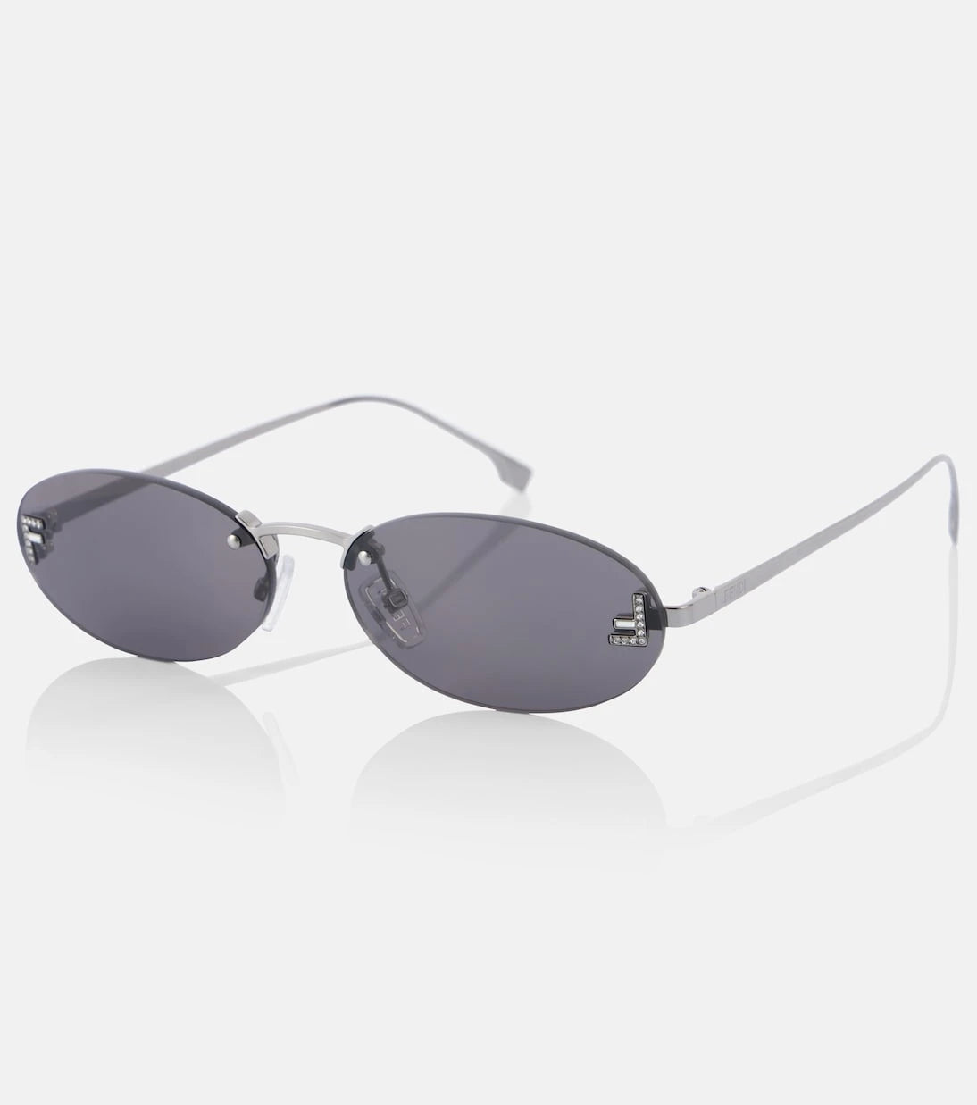 Fendi - Fendi First Crystal oval sunglasses