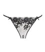 Skims Black Lace Crotchless Thong
