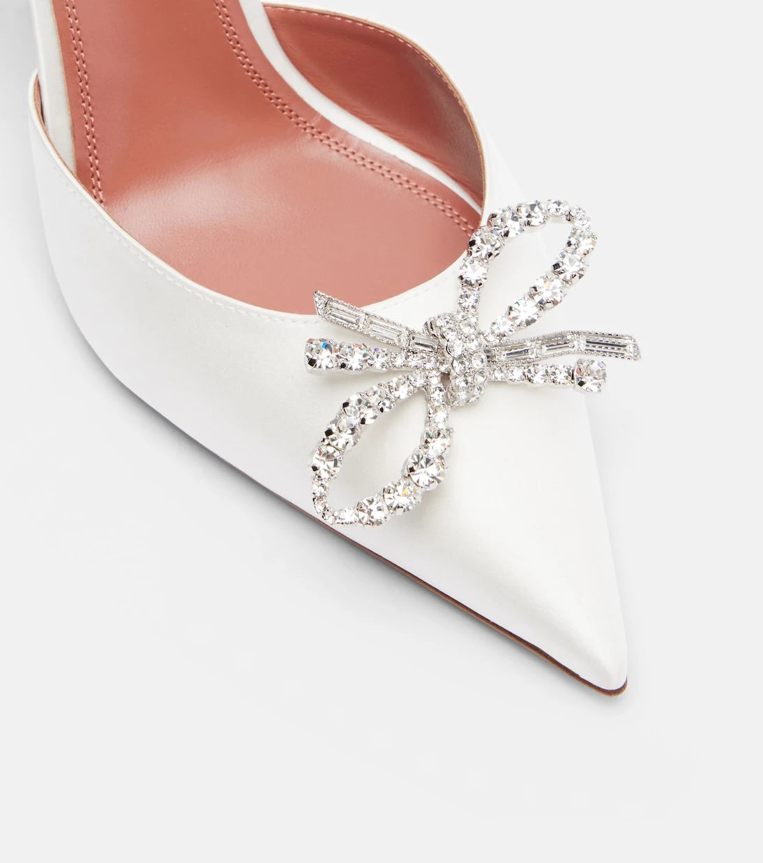Amina Muaddi - Rosie 95 satin slingback pumps