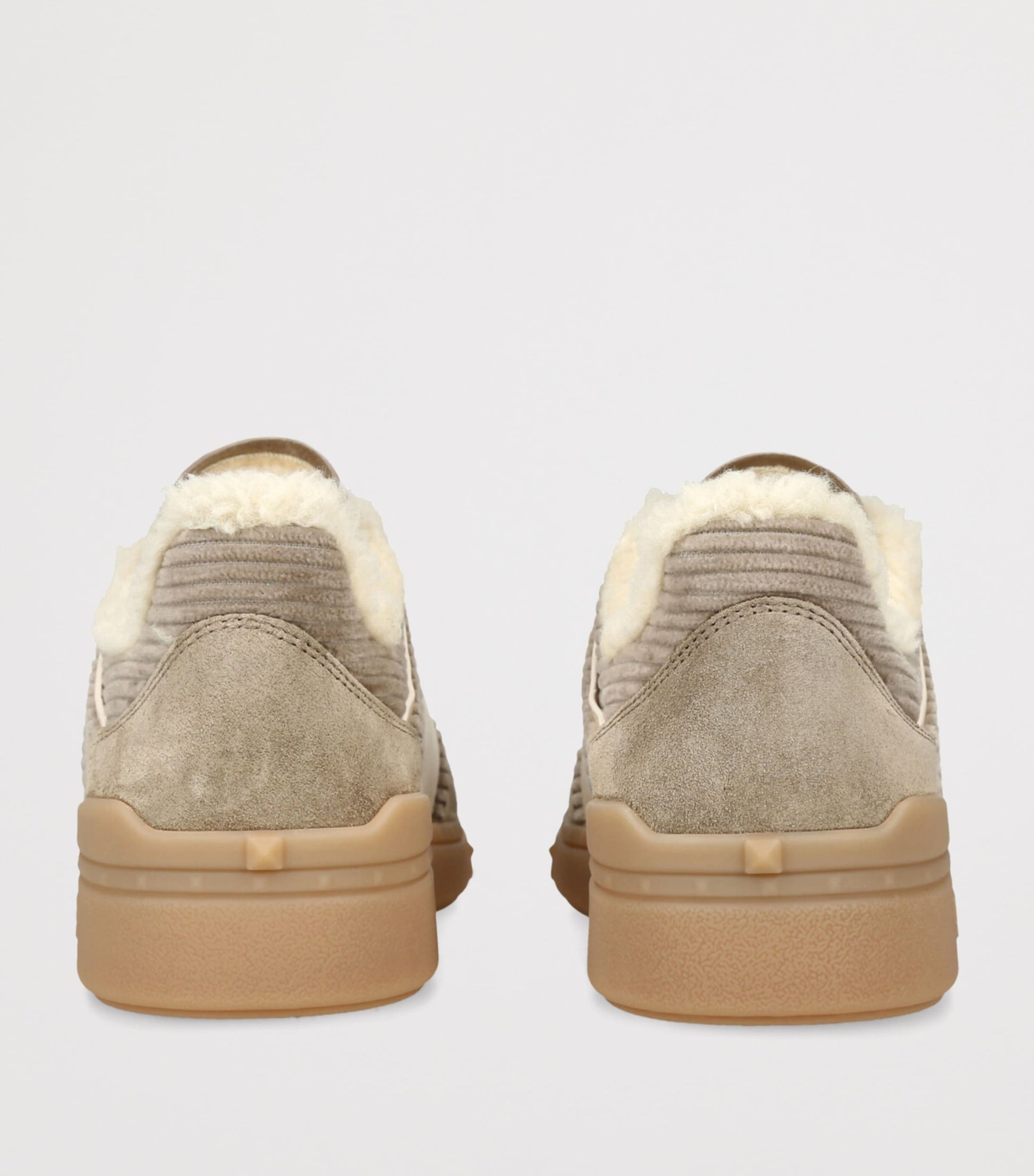 Valentino Garavani Brown Corduroy Suede Upvillage Sneakers