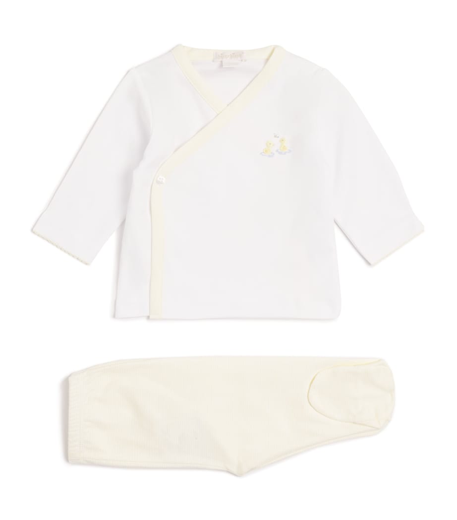 Kissy Kissy Pima Cotton Duck Pond Top and Footed Trousers Set (Newborn-6 Months)
