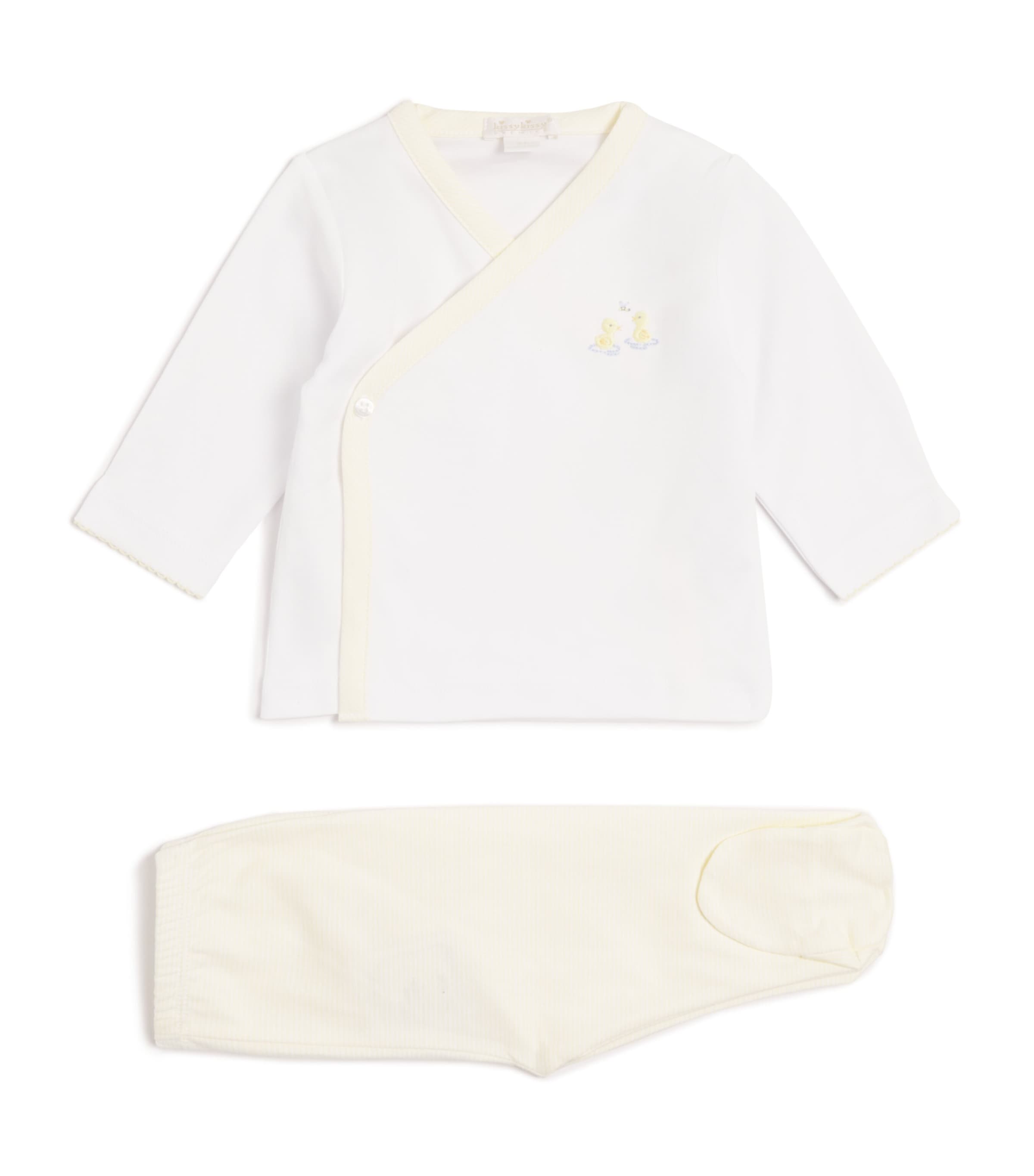 Pima Cotton Duck Pond Top and Footed Trousers Set (Newborn-6 Months)