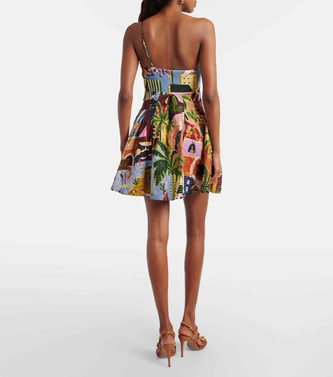 Farm Rio - Tropical Painting printed cotton minidress
