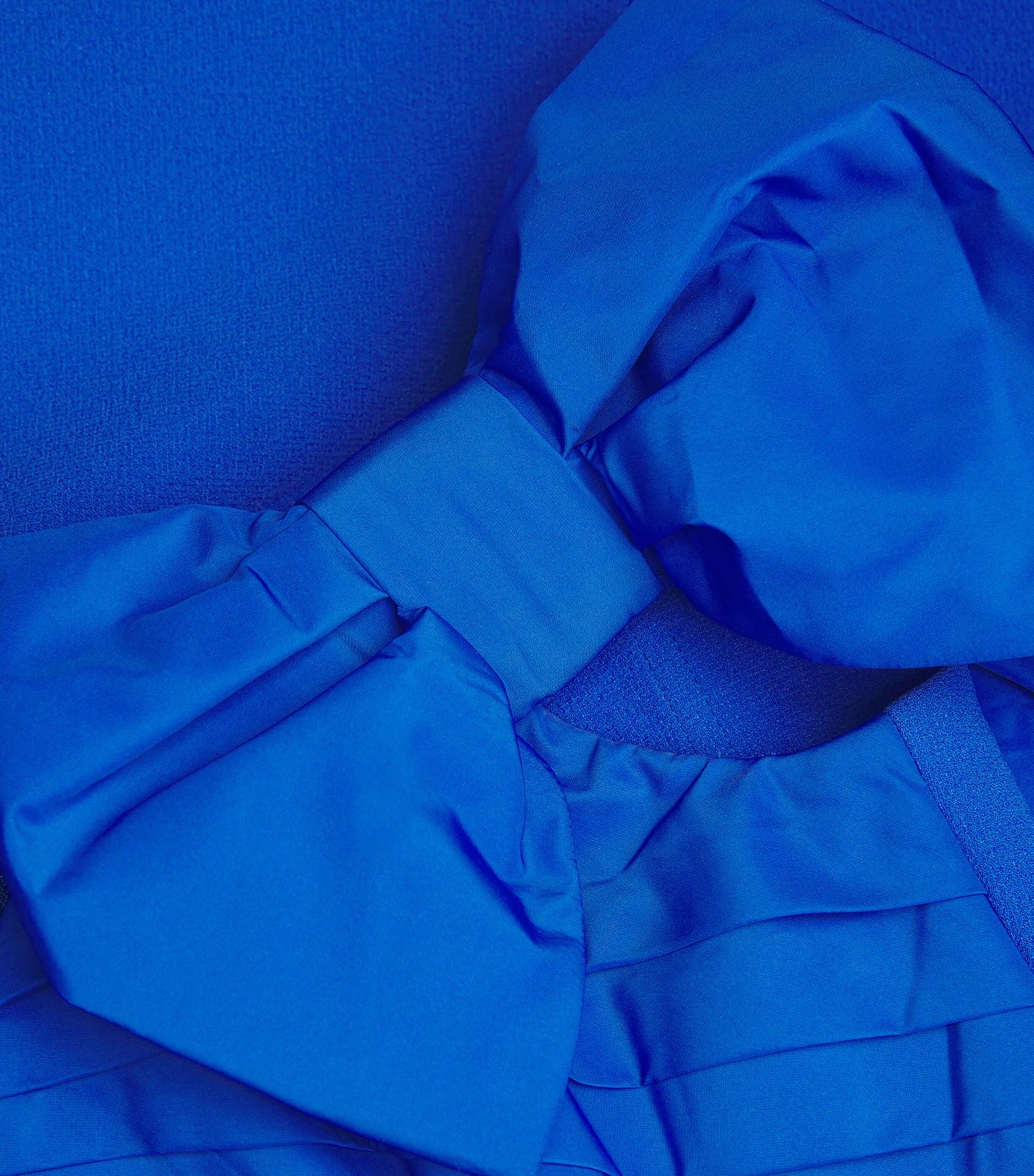 Rebecca Vallance Blue Off-The-Shoulder Antonella Gown