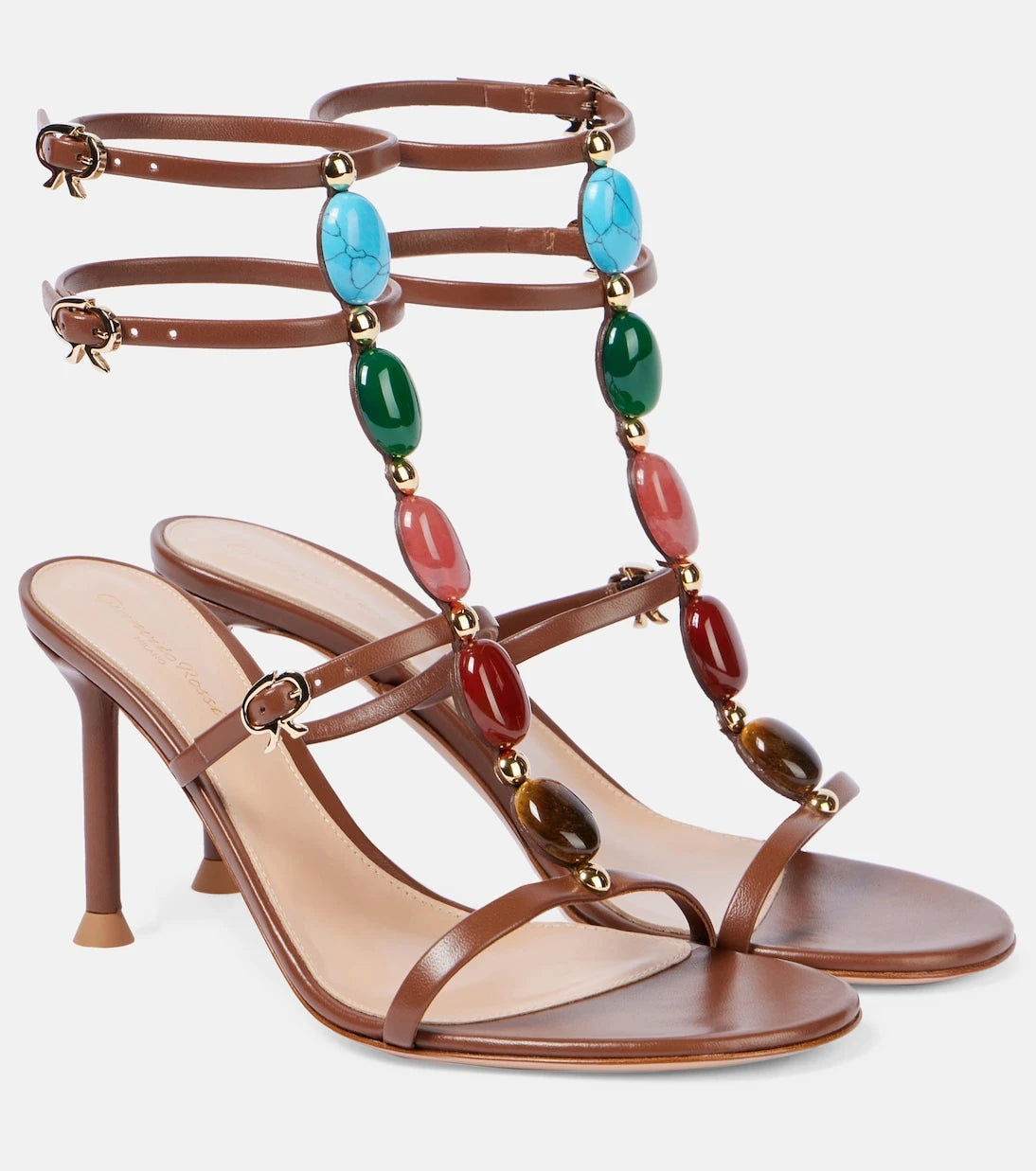 Gianvito Rossi - Shanti 70 embellished leather sandals