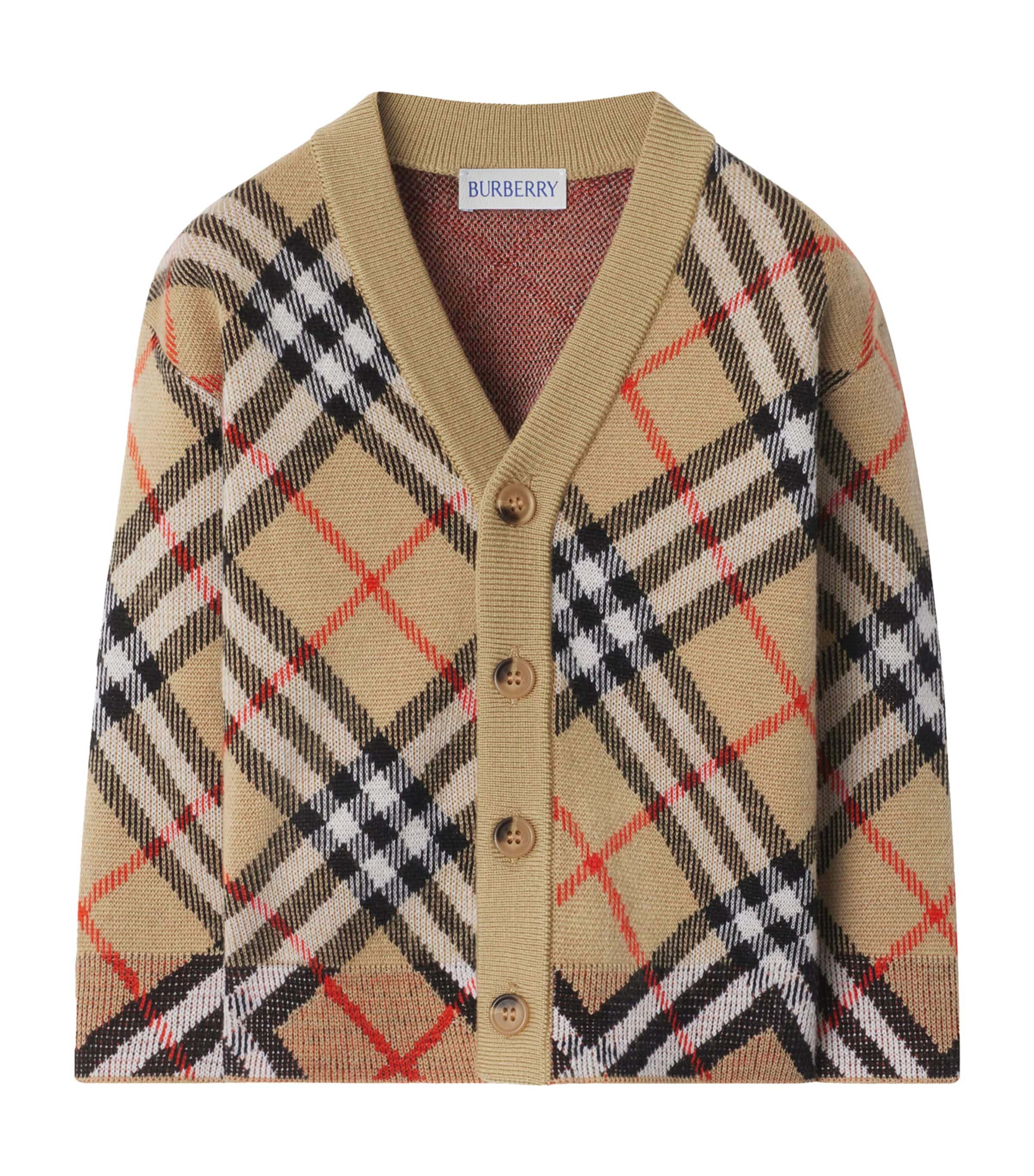 Burberry Kids Wool Check Cardigan (6-24 Months)