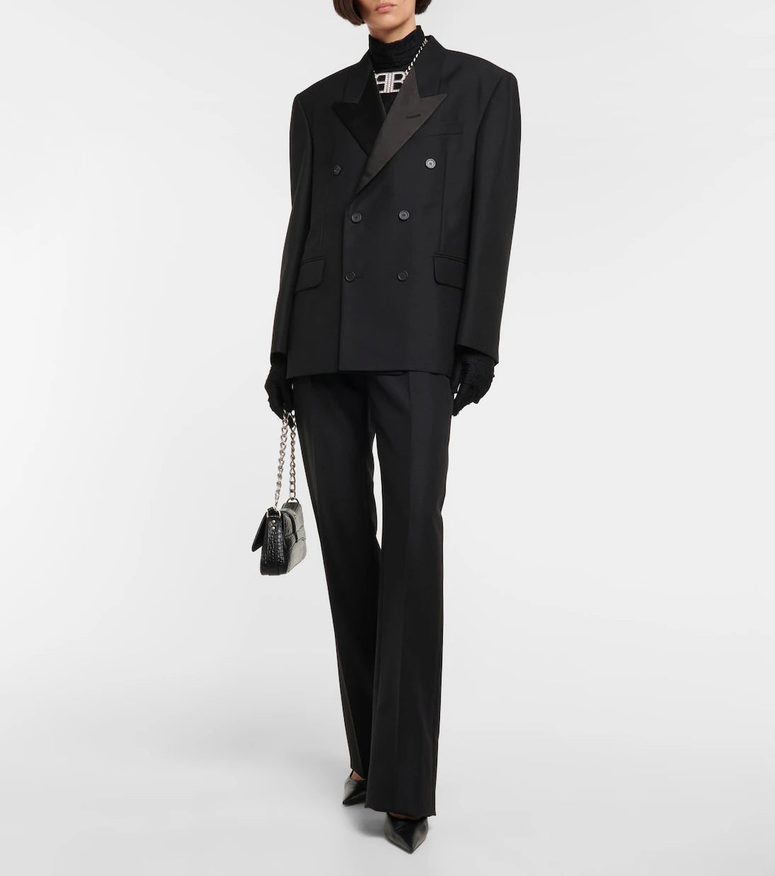 Balenciaga - High-rise virgin wool pants