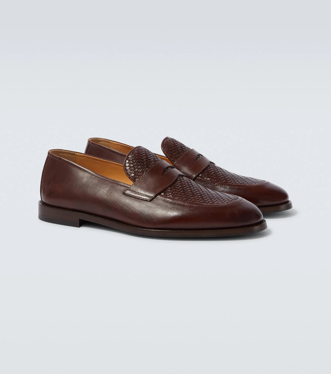 Brunello Cucinelli - Woven leather penny loafers