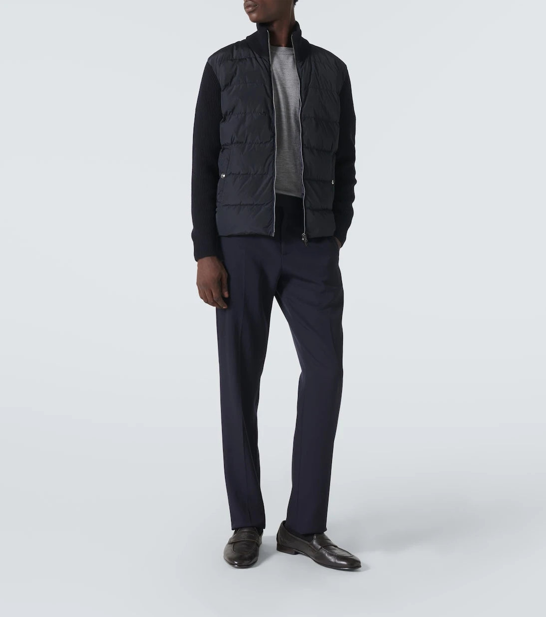 Herno - Wool-trimmed down jacket