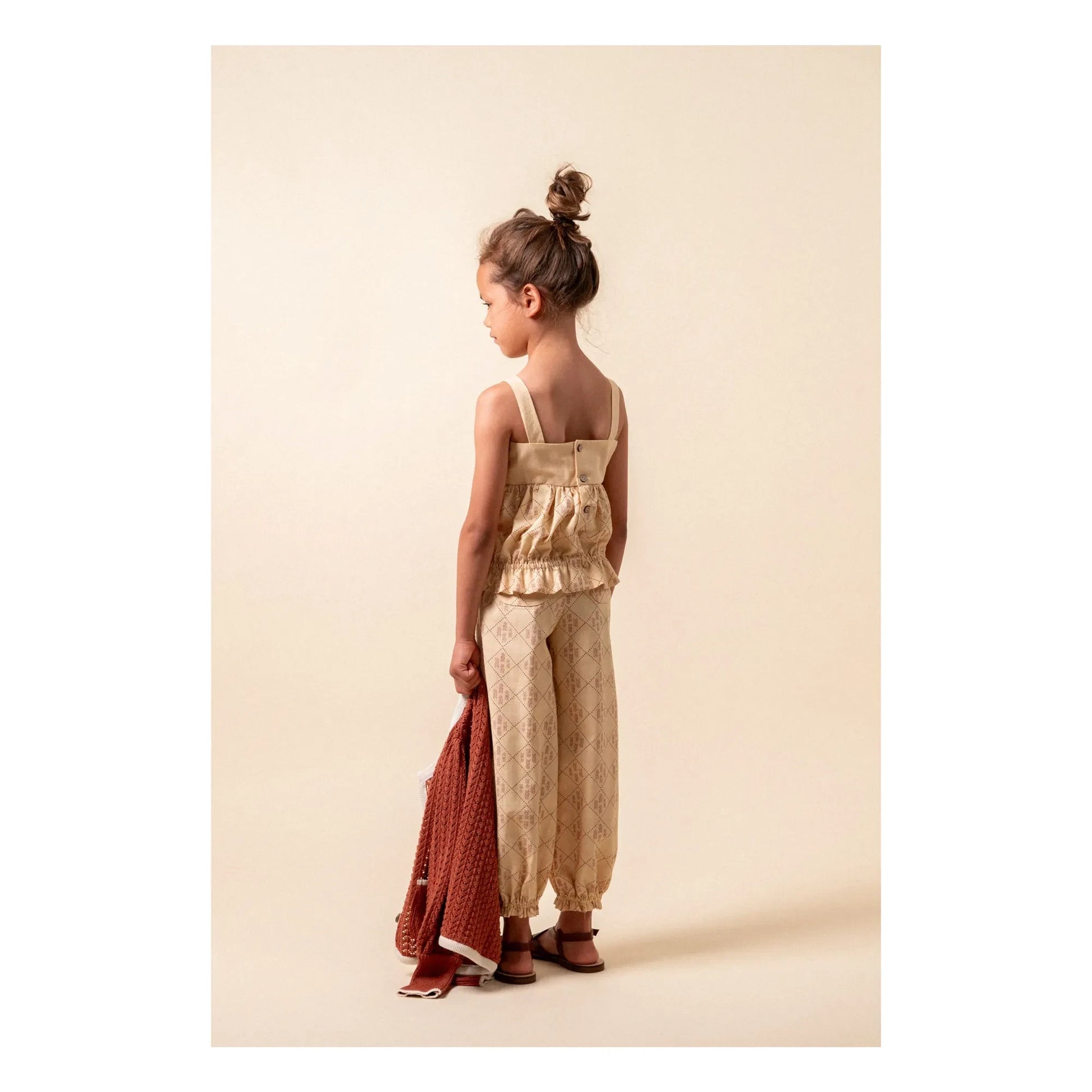 birinit - Castelflorite embroidered top Organic cotton | Honey