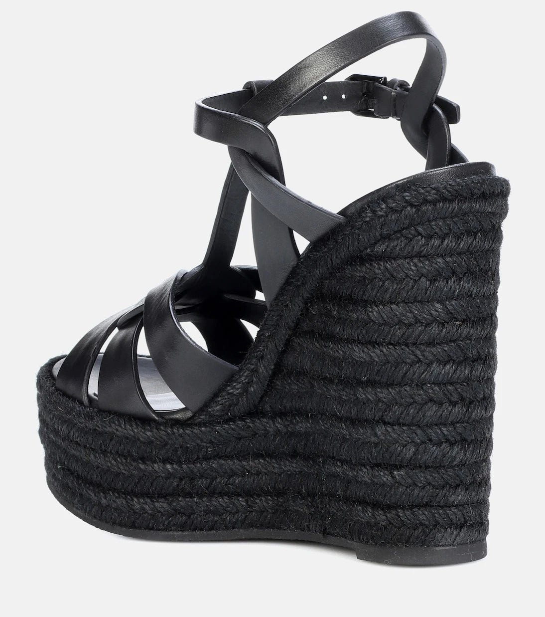 Saint Laurent - Tribute 130 leather espadrilles
