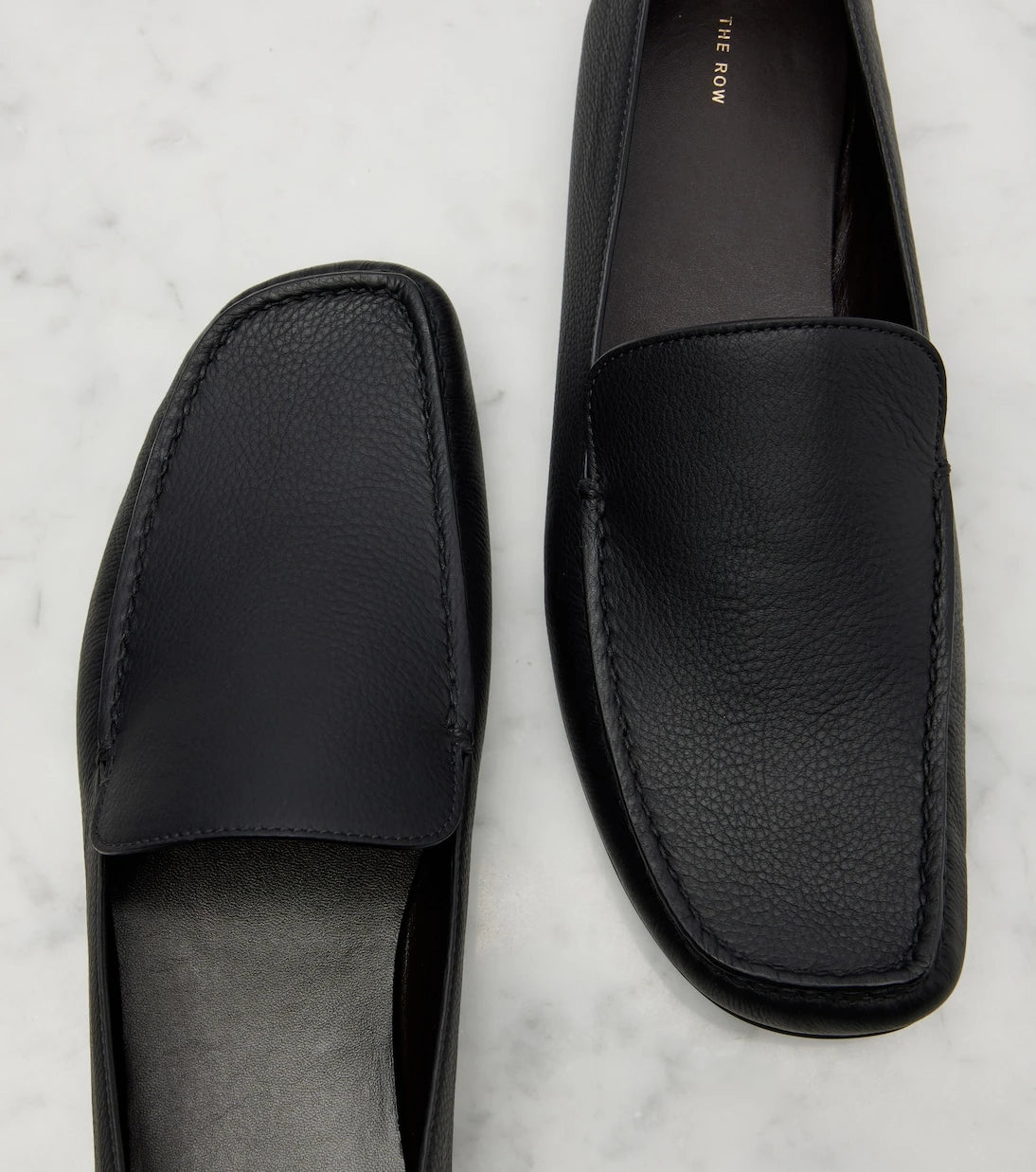 The Row - Leo leather slip-on shoes