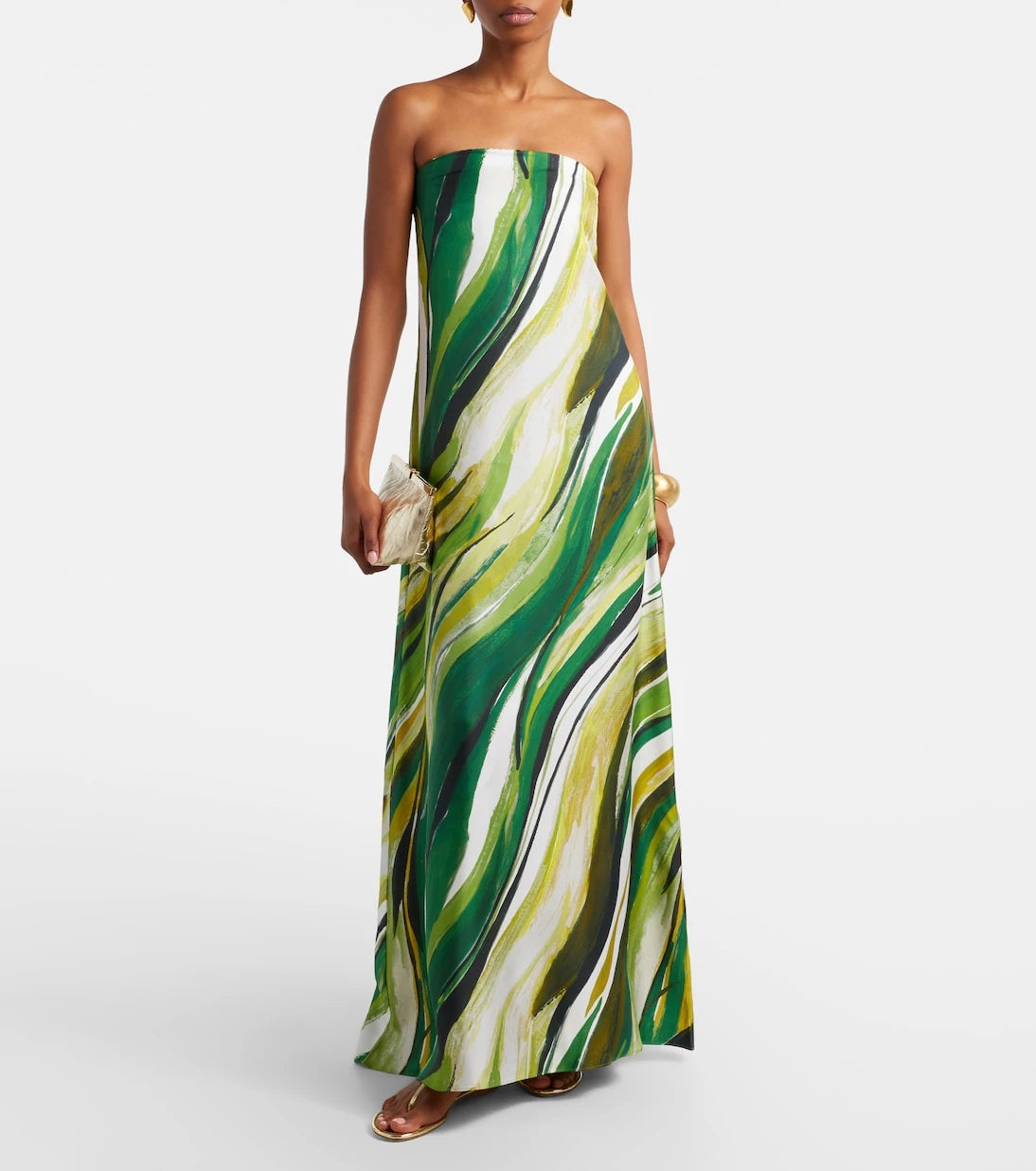 Christopher Esber - Strapless printed silk gown