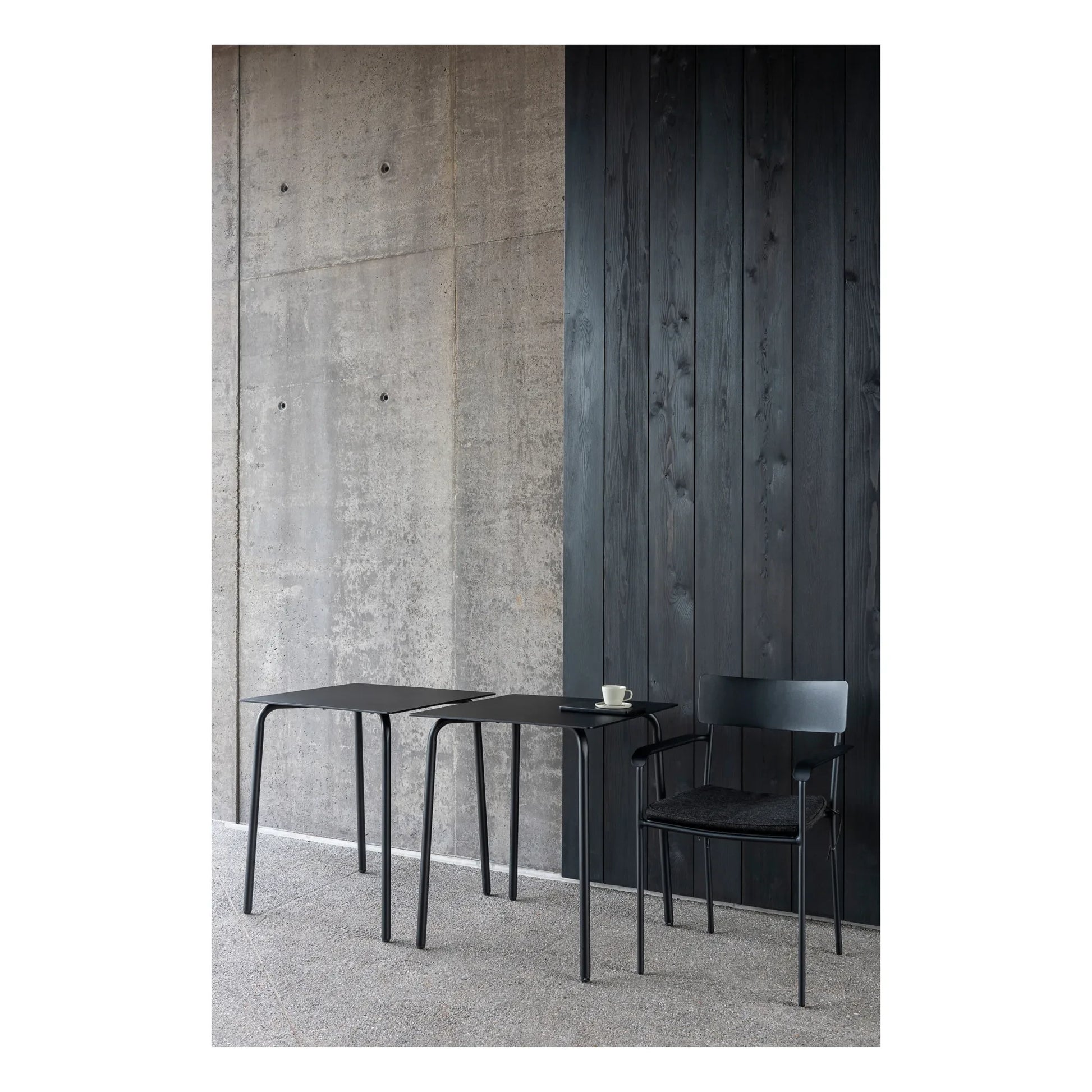 Serax - August Outdoor Chair with Armrests | Black