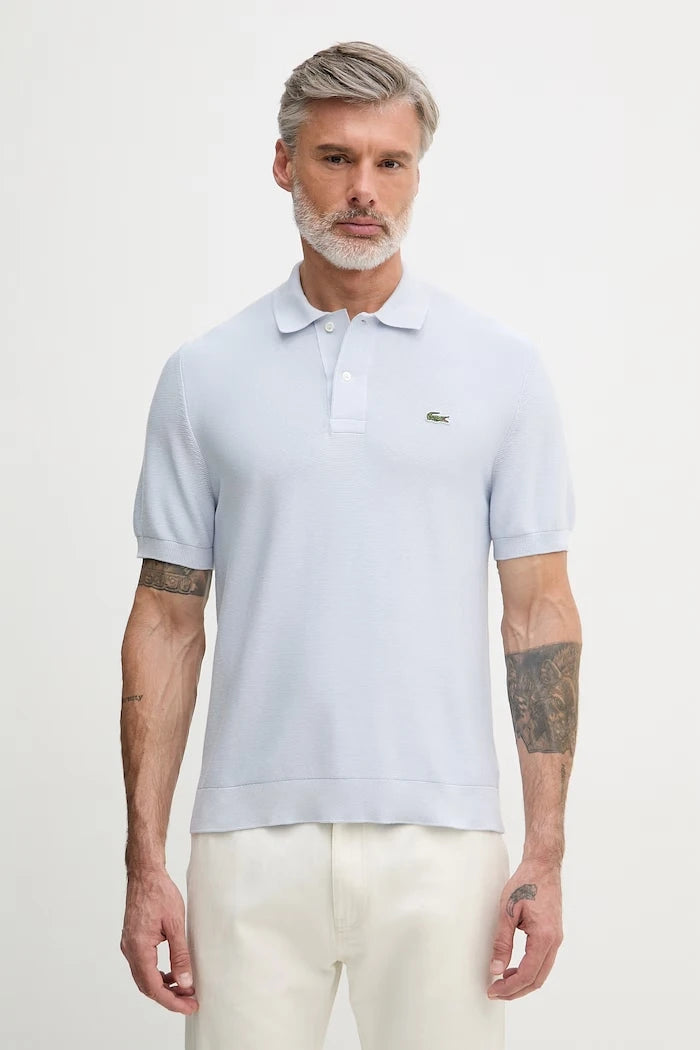 Lacoste тениска с яка мъжка памучна