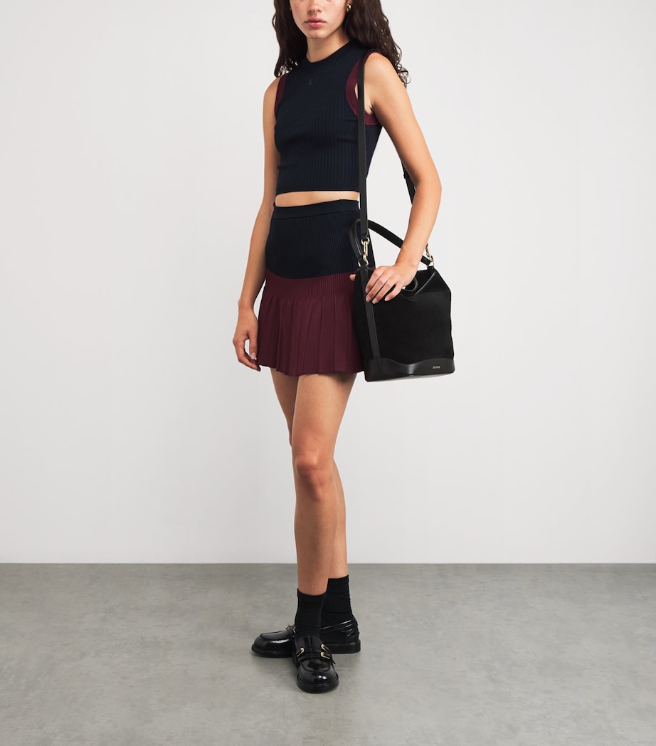 Black Suede Tangoso Bucket Bag