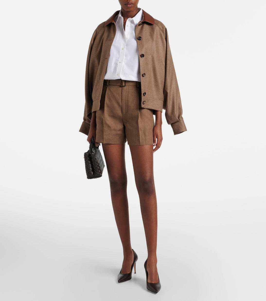 Ralph Lauren Collection - Denise belted linen shorts