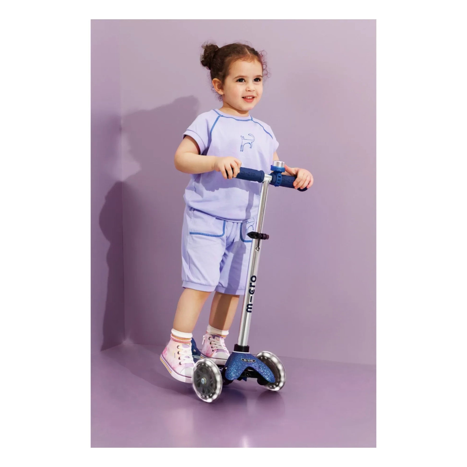 Micro - Mini LED Glitter Scooter | Blue