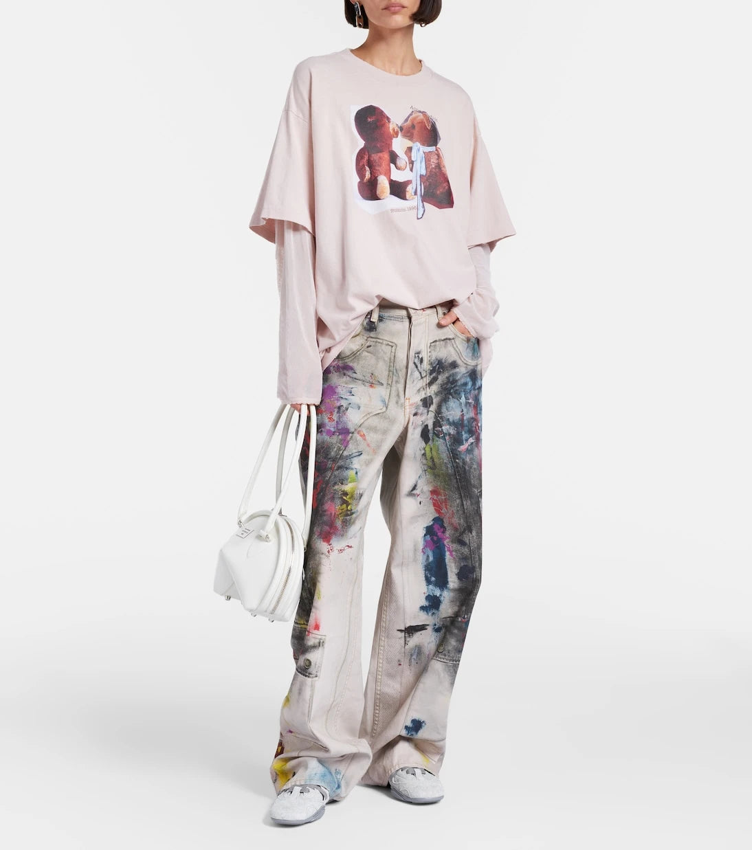 Acne Studios - Layered printed cotton T-shirt