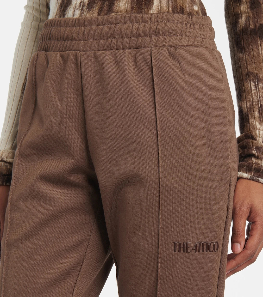 The Attico - Logo cotton-blend jersey sweatpants