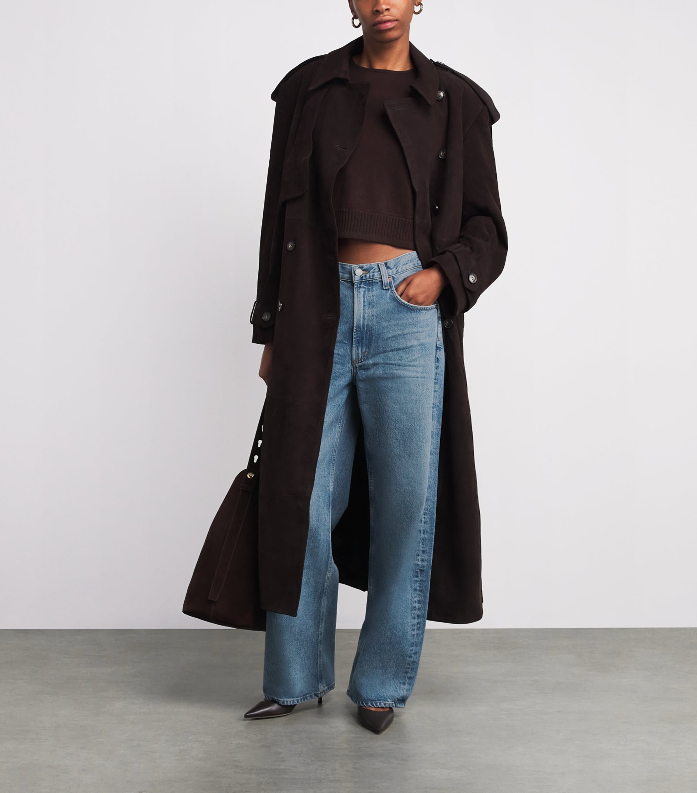 AGOLDE Blue Low Curve Wide-Leg Jeans