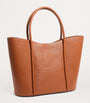 Tan Leather Rope Tote Bag