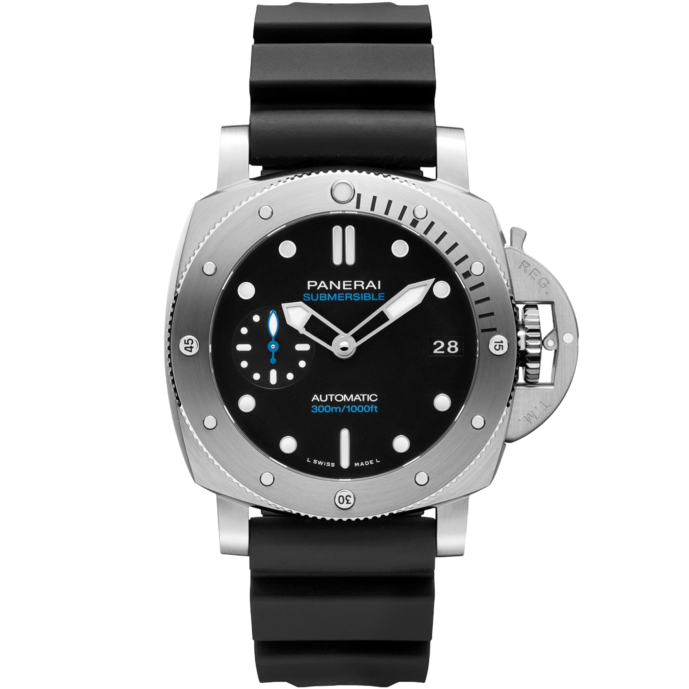 Stainless Steel and Rubber Submersible Watch 42mm