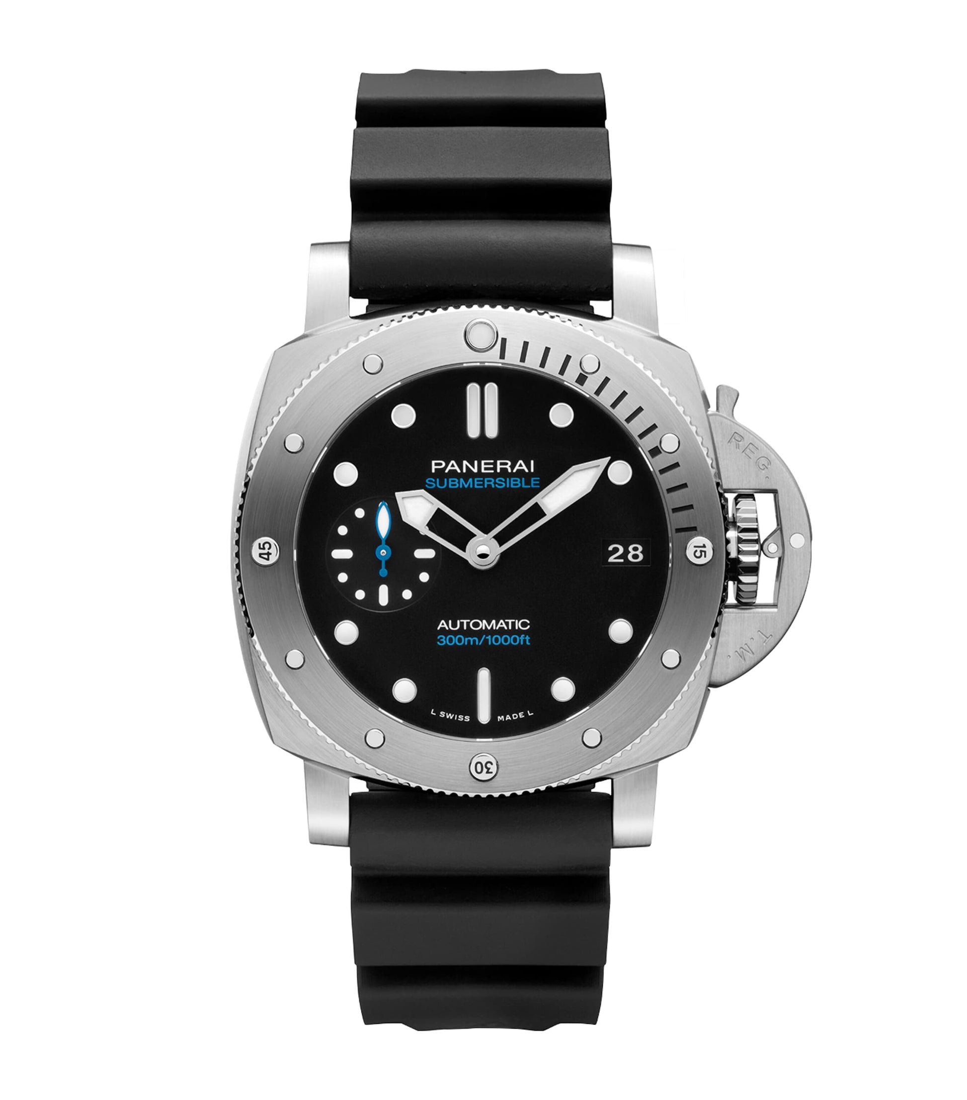 Stainless Steel and Rubber Submersible Watch 42mm