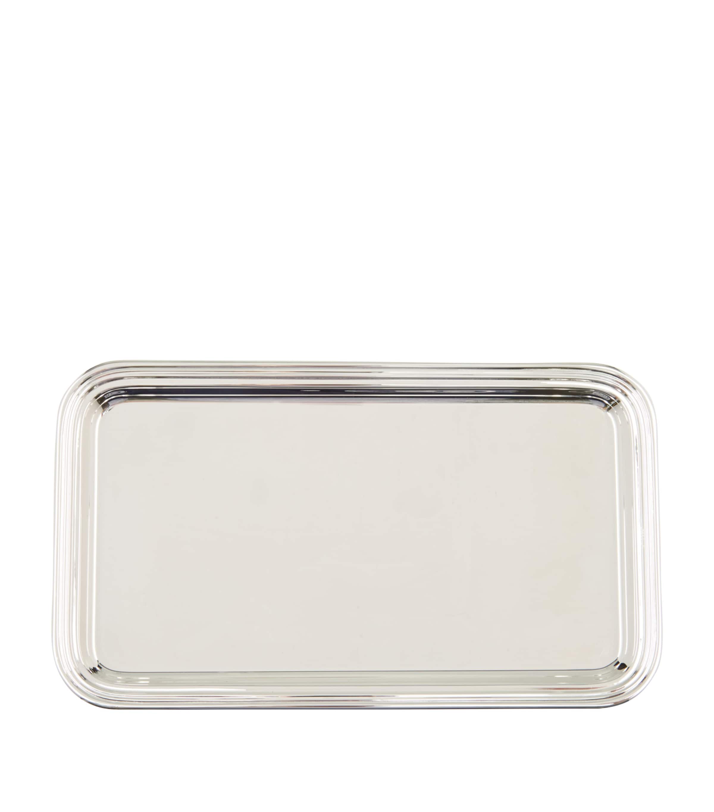 Silver Plated Georgian Rectangular Tray (18cm x 31cm)