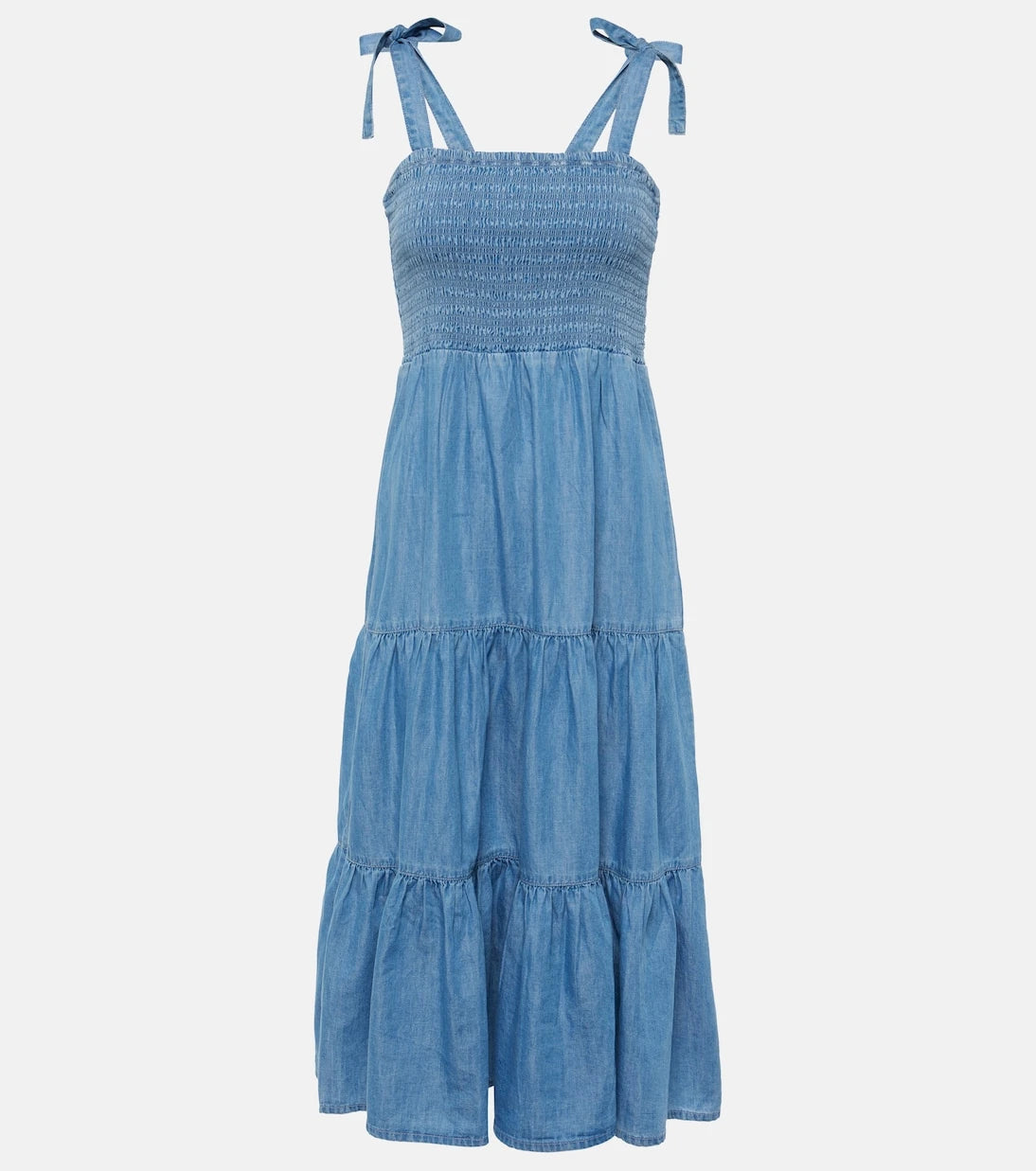 Veronica Beard - Tola tiered cotton-blend midi dress