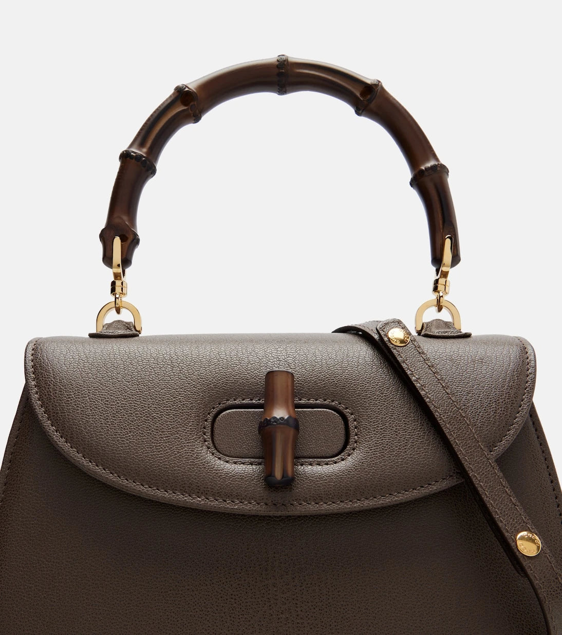 Gucci - Gucci Bamboo 1947 Small leather top-handle bag