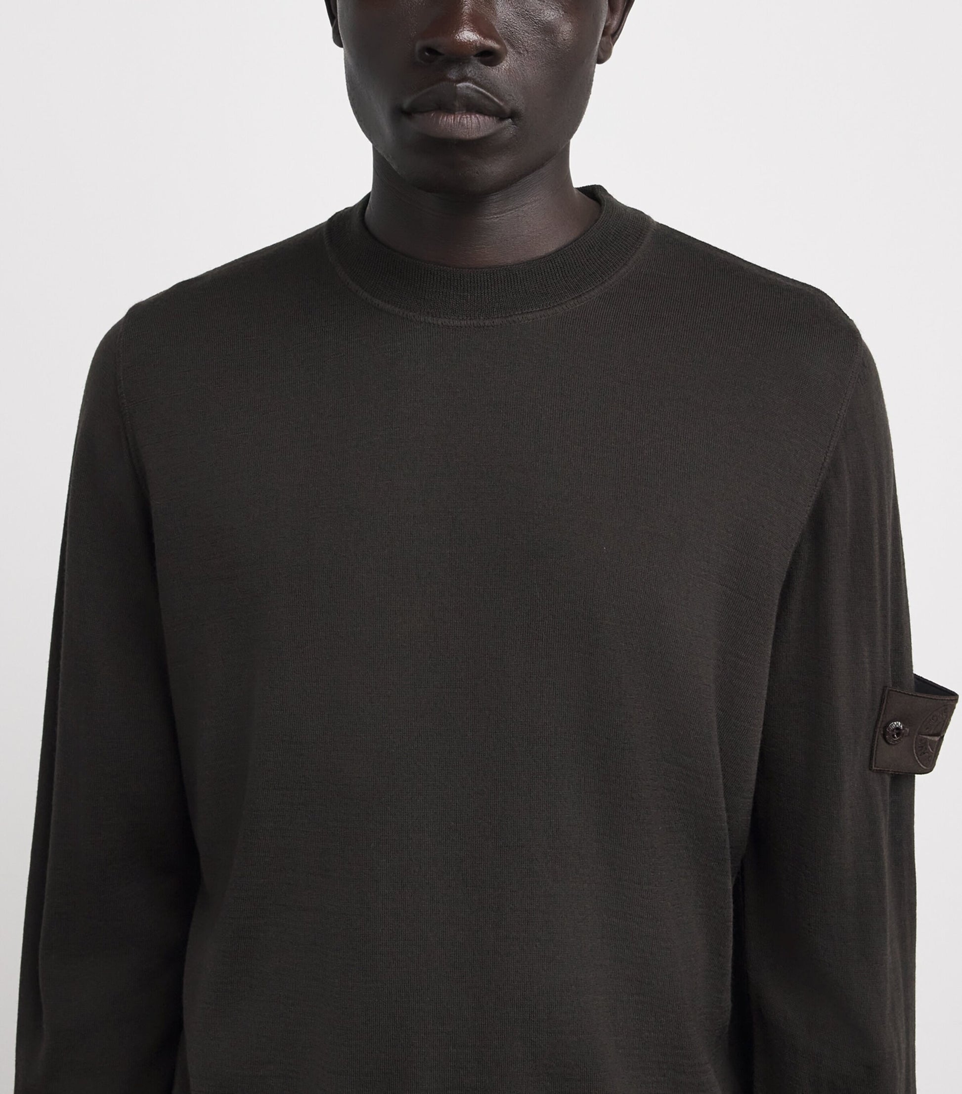 Stone Island Brown Wool Ghost Sweater