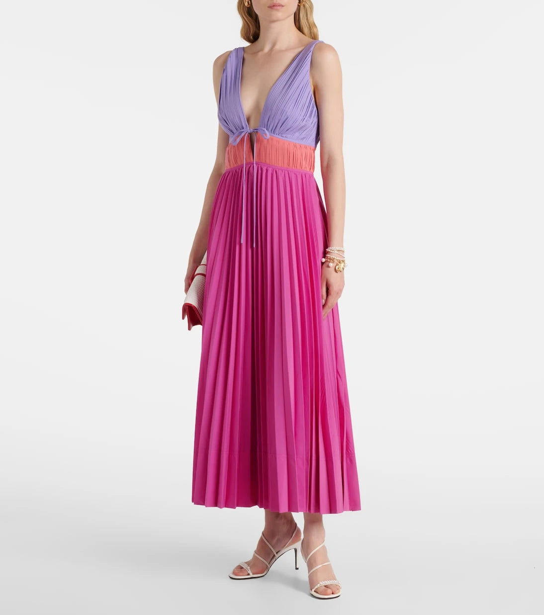 Simkhai - Stephanie pleated poplin midi dress